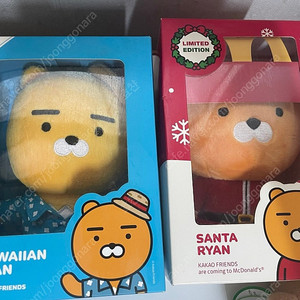 카카오프렌즈 라이언인형 한정판 일괄팝니다 산타라이언 하와이라이언