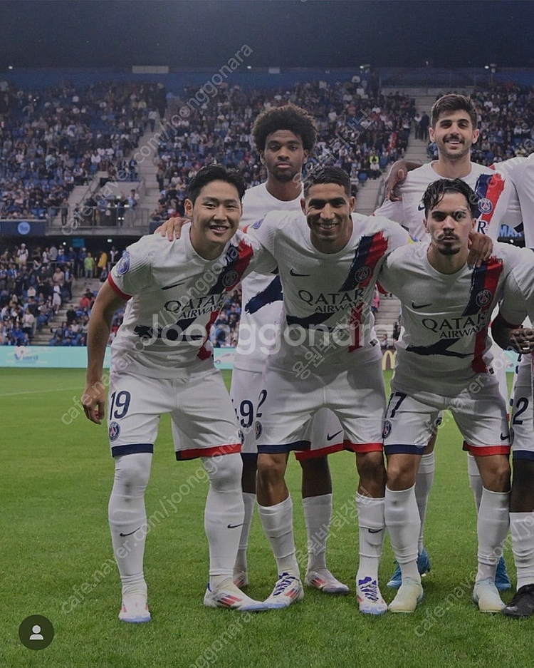 24-26 파리생제르망 어웨이 adv L사이즈 오피셜 마킹지 포함--1