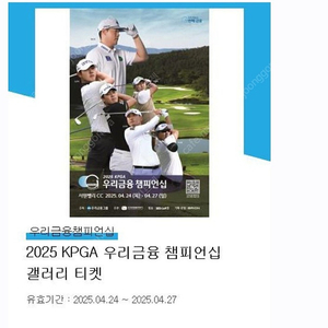 우리금융 챔피언십 입장권