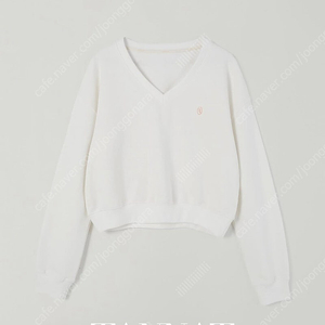타낫 브이넥 스웻셔츠 맨투맨 화이트 V-neck sweatshirt