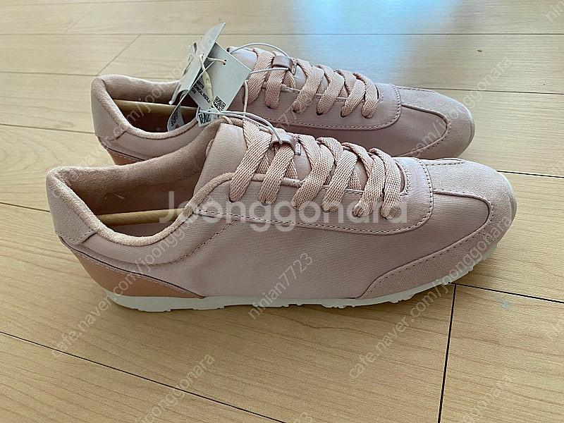 (무배)ZARA. 새틴 운동화. 연핑크. 235. 새제...--1