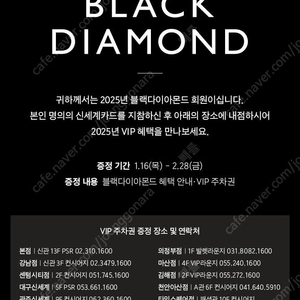 신세계백화점 전지역 전점 발렛 주차 블랙 다이아몬드 주차권 발레파킹 라운지 이용권