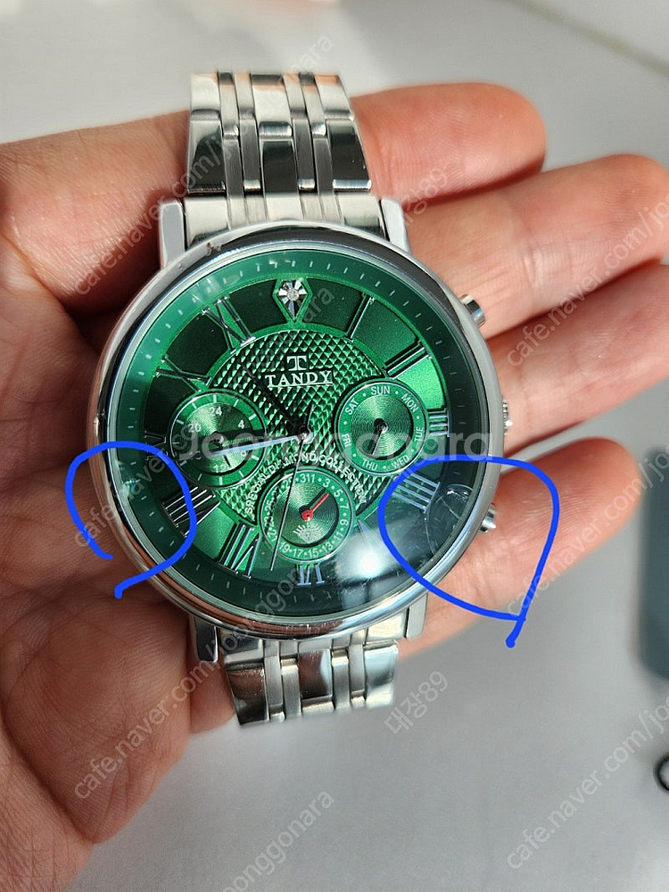 감가 80% 탠디 프린스 다이아몬드 남성 메탈시계--9