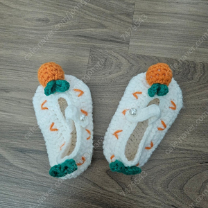 아기 제주감귤 뜨개덧신 아기신발
