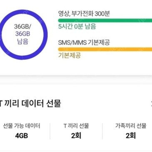 skt 데이터 2기가 2,500원