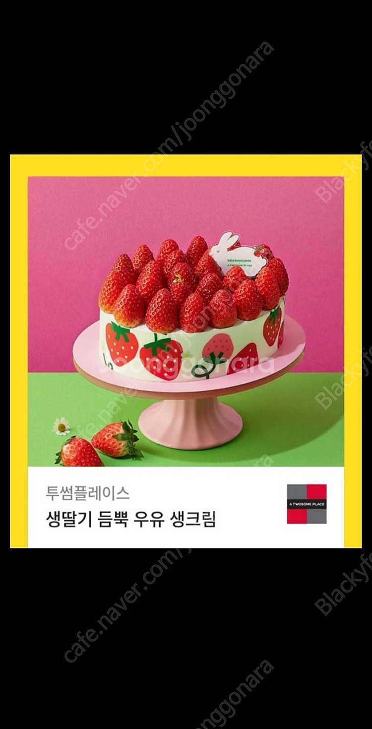 투썸플레이스 생딸기 듬뿍 우유 생크림(39000) 32...--0