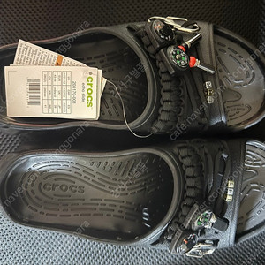 [280] 크록스 에코슬라이드 블랙 커스텀 새상품 팝니다.