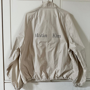 마뗑킴(Martin kim) 로고 코팅점퍼 베이지(새상품/남녀공용)