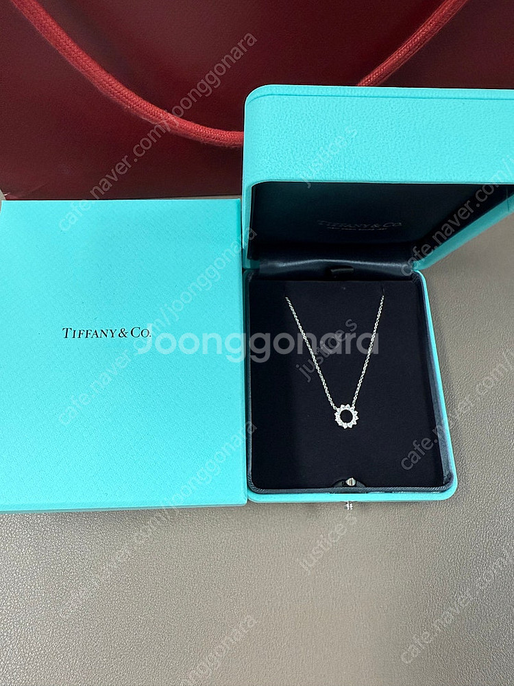 티파니앤코 오픈 서클 다이아 팬던트 목걸이--0