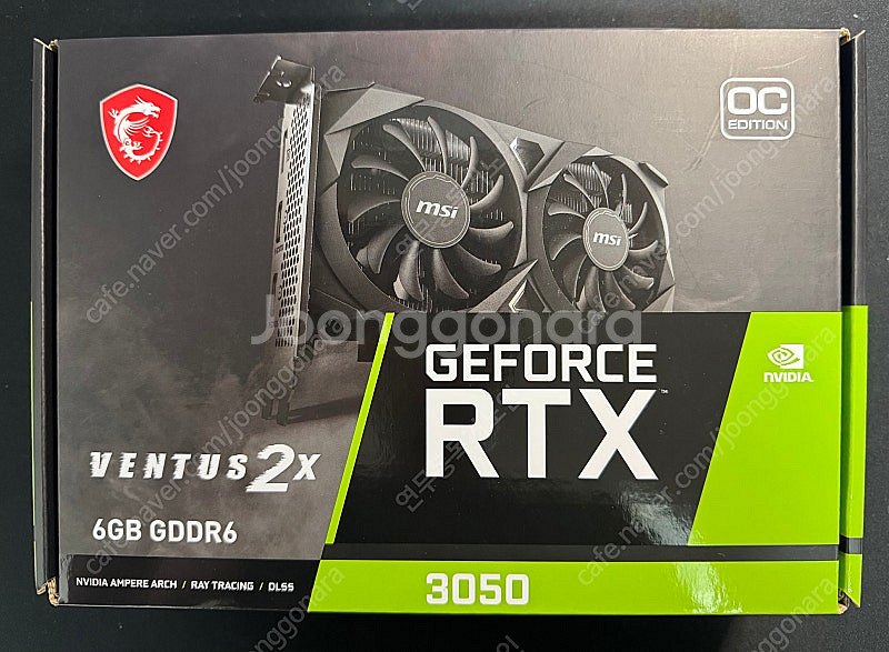 MSI 지포스 RTX 3050 벤투스 2X E OC D6 6GB 판매합니다.--0