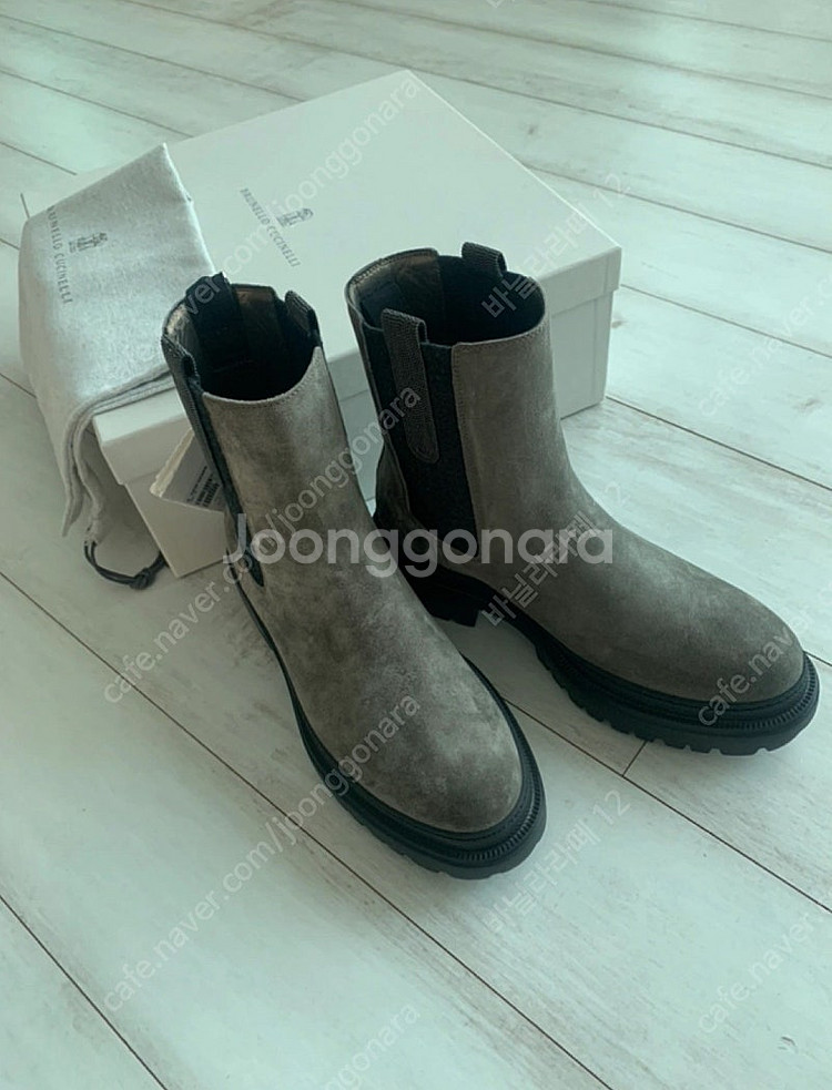 브루넬로쿠치넬리 모닐리 스웨이드 앵클부츠 새상품 37(...--3