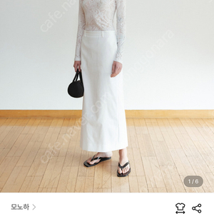 모노하 Cotton blended skirt (white) 1사이즈