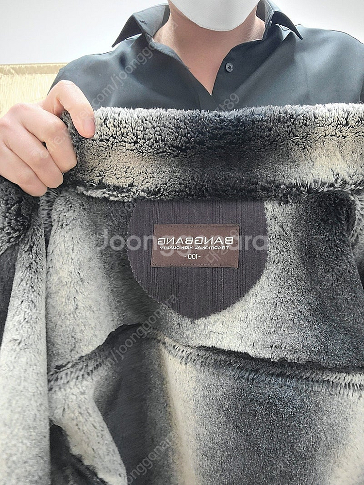 (한정판) 토끼털 자켓 뱅뱅 남성자켓 밤색--0
