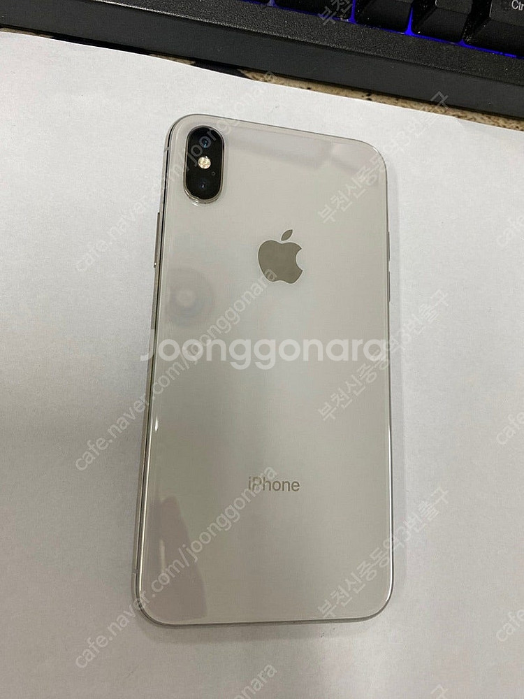 195874 아이폰X 실버 액정뒷면SS급 64GB 무잔...--0