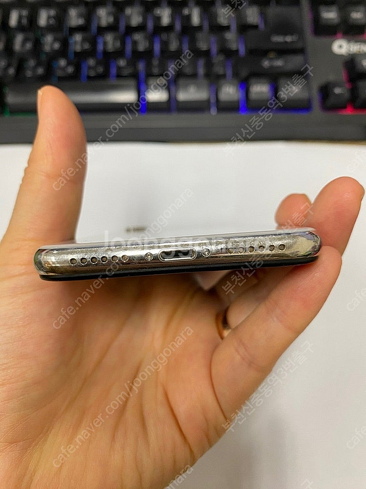 195874 아이폰X 실버 액정뒷면SS급 64GB 무잔...--6