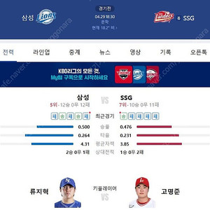 (정가) SSG VS 삼성 1루 3블럭 으쓱이존 2연석