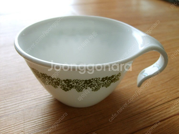 빈티지 코렐 크레이지 데이지 훅핸들 커피잔 3개--0