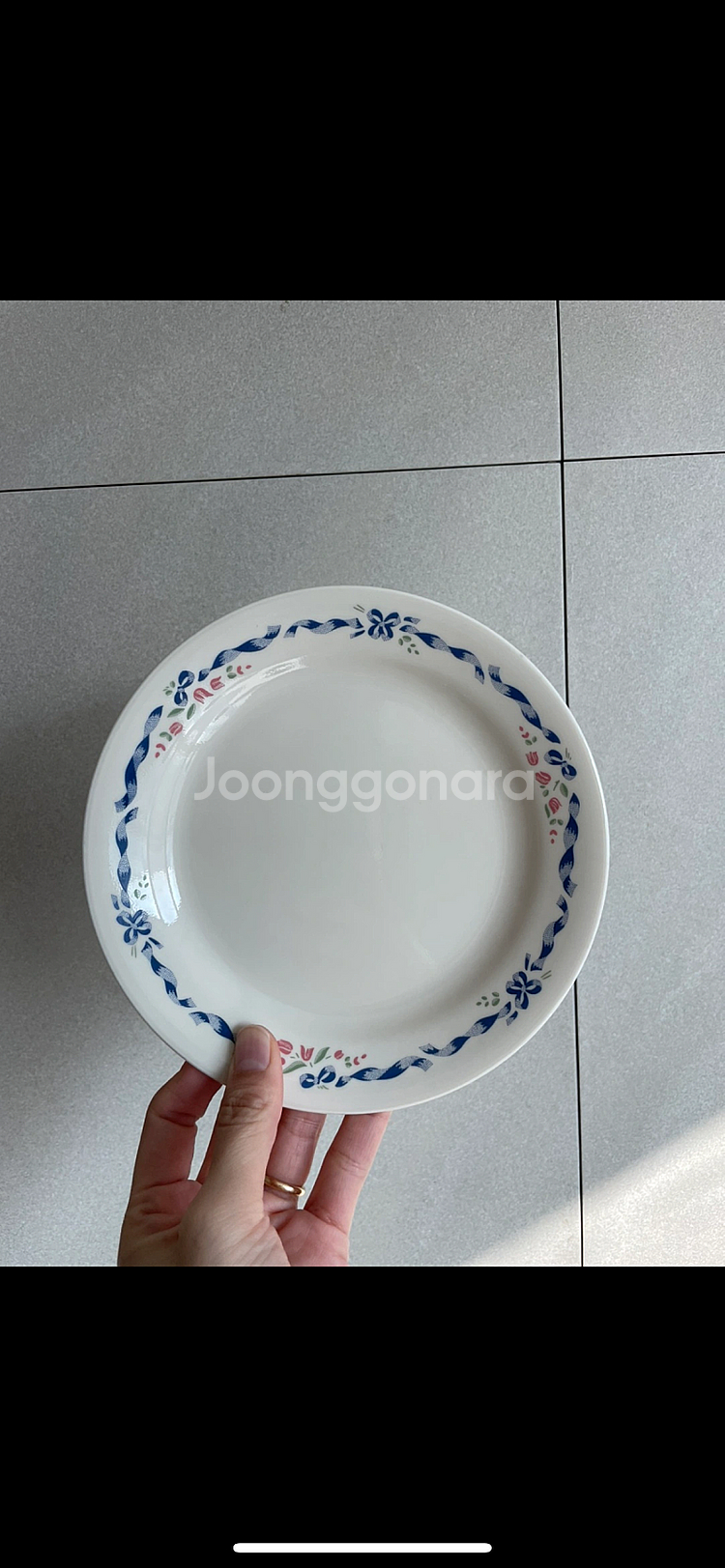 빈티지 단종 코렐 베이지 코렐 레어 패턴 센티멘탈 리본--3