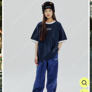 히로 블랭크링거티셔츠(140)네이비,주황