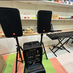 jbl eon208p 박스 풀세트 3번 사용