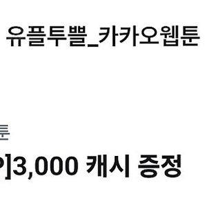카카오웹툰 3000캐시 (1000원)