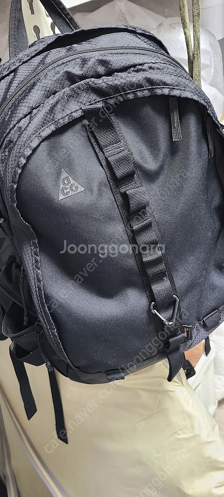 acg 카스트 올블랙 백팩--0