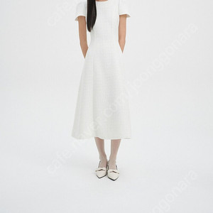 플로움 아델라인 트위드 원피스 화이트 L (Adeline Tweed Dress - Long)