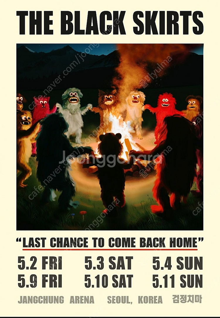 검정치마 콘서트 5/3 BACK구역 3N번--0