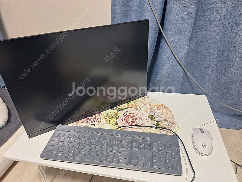 2021년산 한성 모니터 + hp키보드 + 로지텍 g1--1