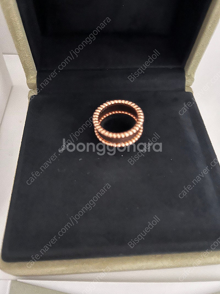 반클리프앤아펠 빼를리 시그니처 링 18K 로즈골드 반지--1