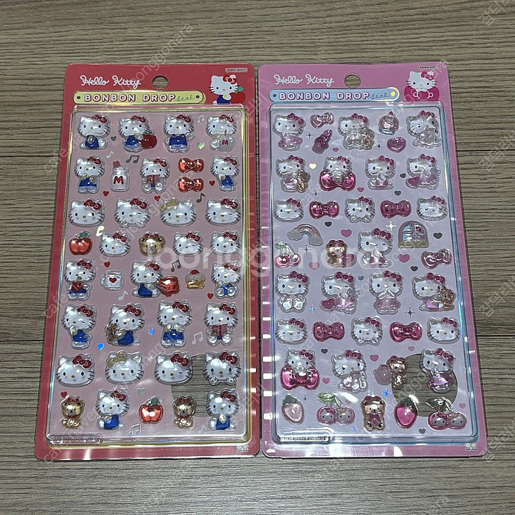산리오 봉봉스티커 헬로키티 빨강,분홍 미개봉 새상품 일...--0