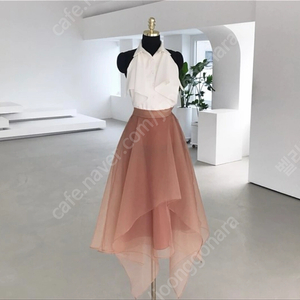 라벨르블랑 벨라 오간자 스커트 (피치/블랙)