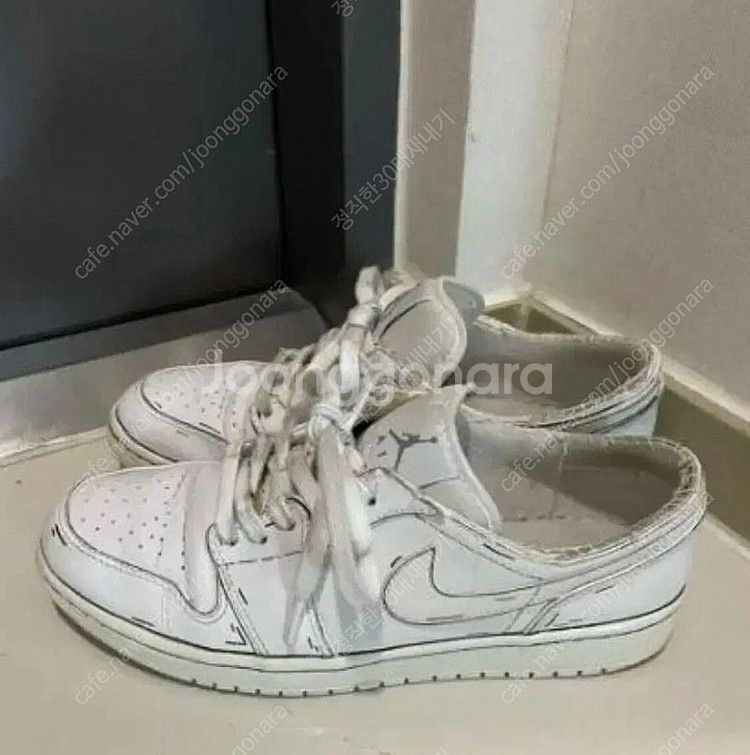 나이키 조던1로우 화이트 커스텀260-65size--0
