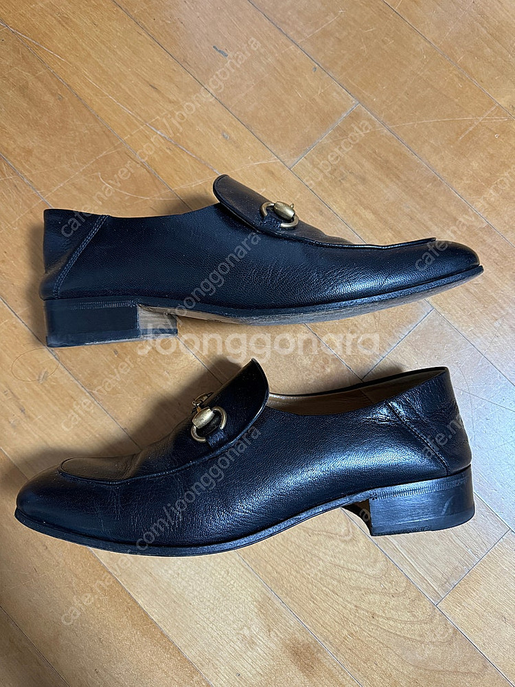 19ss 구찌 명품 홀스빗 가죽 로퍼 블랙 8사이즈--1