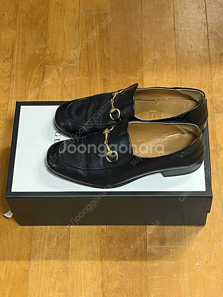 19ss 구찌 명품 홀스빗 가죽 로퍼 블랙 8사이즈--6