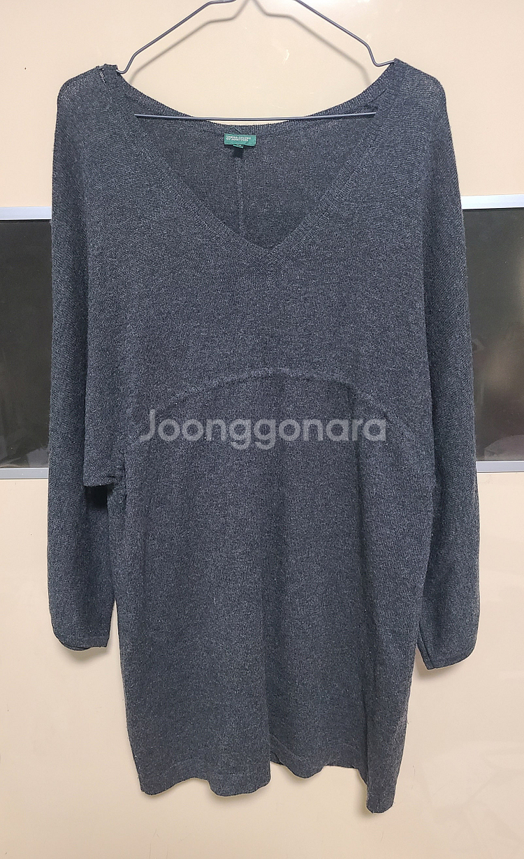 여성 자라코트 베네통 폴로 니트 롱가디건--3