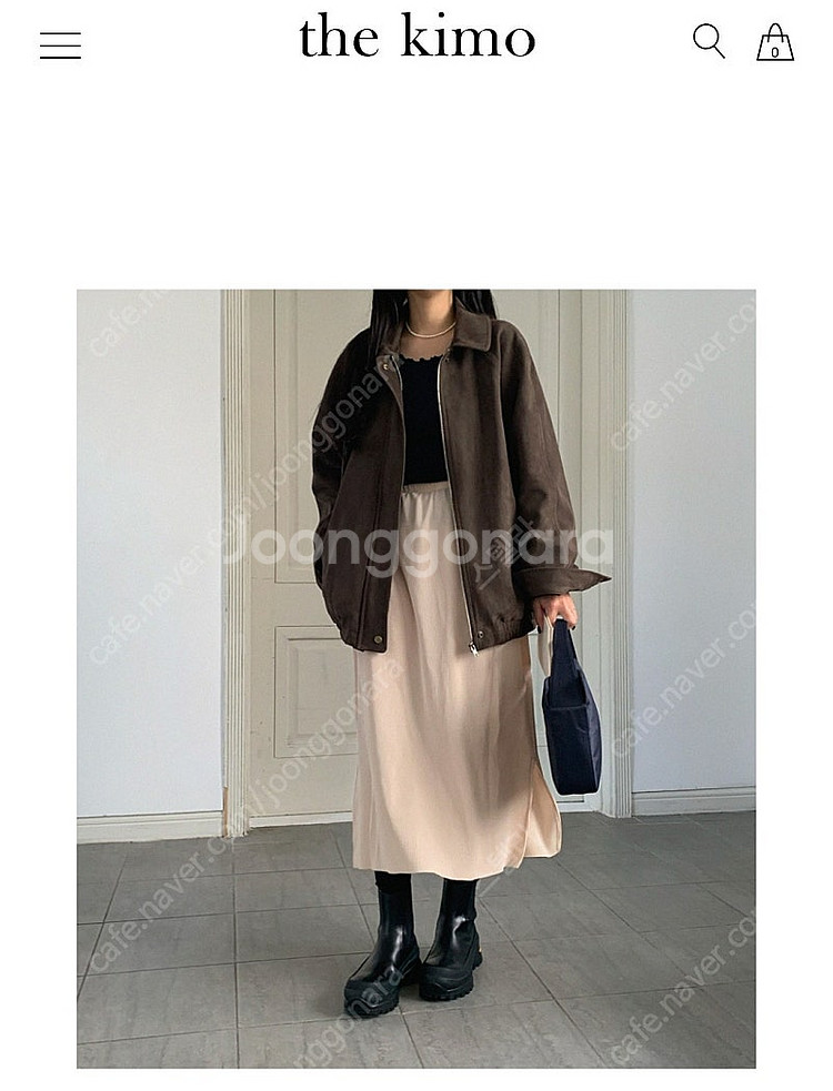 더키모 컴포트 플리츠 스커트 베이지--8