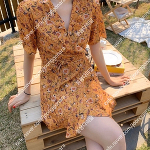 블루민 러블리 랩 원피스 미니ver. 오렌지