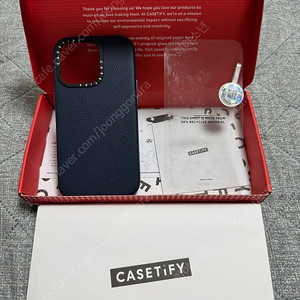 [아이폰14프로] 케이스티파이 래더(가죽)케이스 네이비