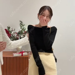 시에sie 루체 트위드 스커트 레몬S