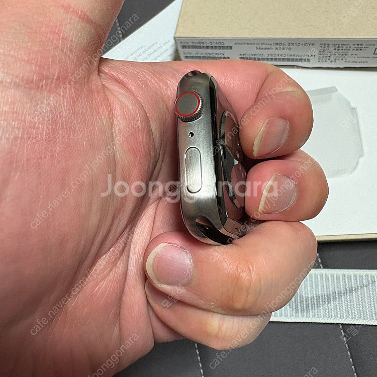 애플워치7 티타늄 실버 45mm 리퍼 새상품 판매--4