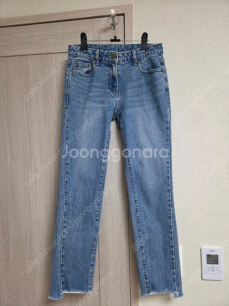 산드로 여성 일자 슬림핏 데님 청바지 한섬 타임 마인 ...--0