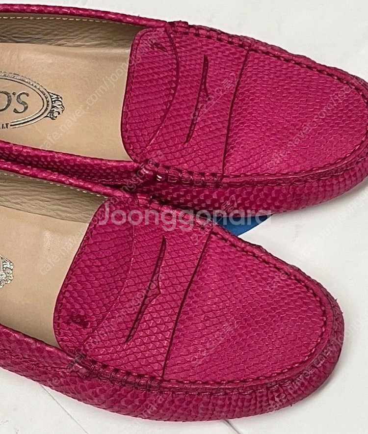 TOD'S 토즈 드라이빙슈즈 핫핑크 36 1/2사이즈--1