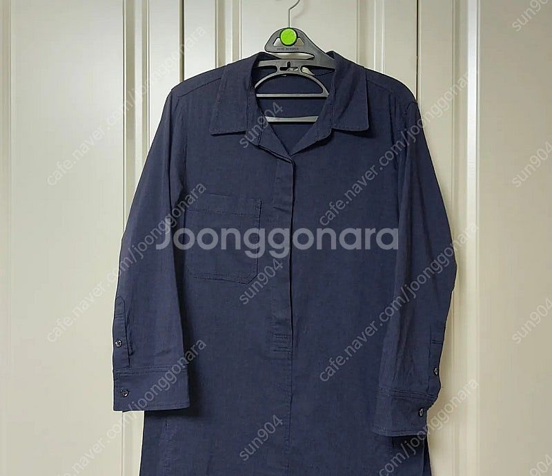 여성BCBG 면스판셔츠원피스 네이비남색55--1