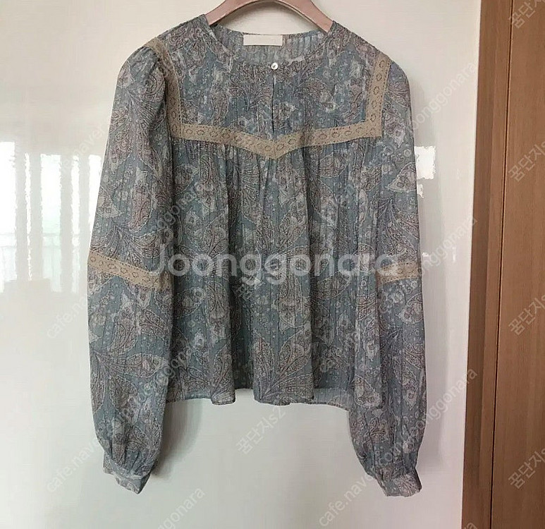 아트이즈오버 에스닉 은사 아일렛 페이즐리 블라우스 치마...--0