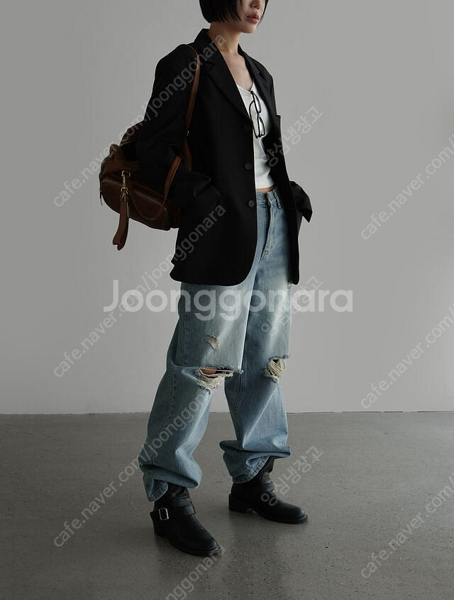 라룸 오버핏 루즈핏 클래식자켓 블랙. 런던플랏 먼데이오...--3
