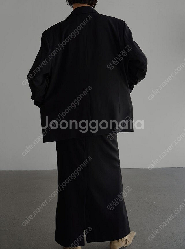 라룸 오버핏 루즈핏 클래식자켓 블랙. 런던플랏 먼데이오...--7