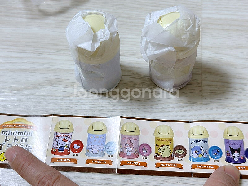 일본 미니어쳐 가챠 뽑기 카메라 산리오 휴지통 자판기--3