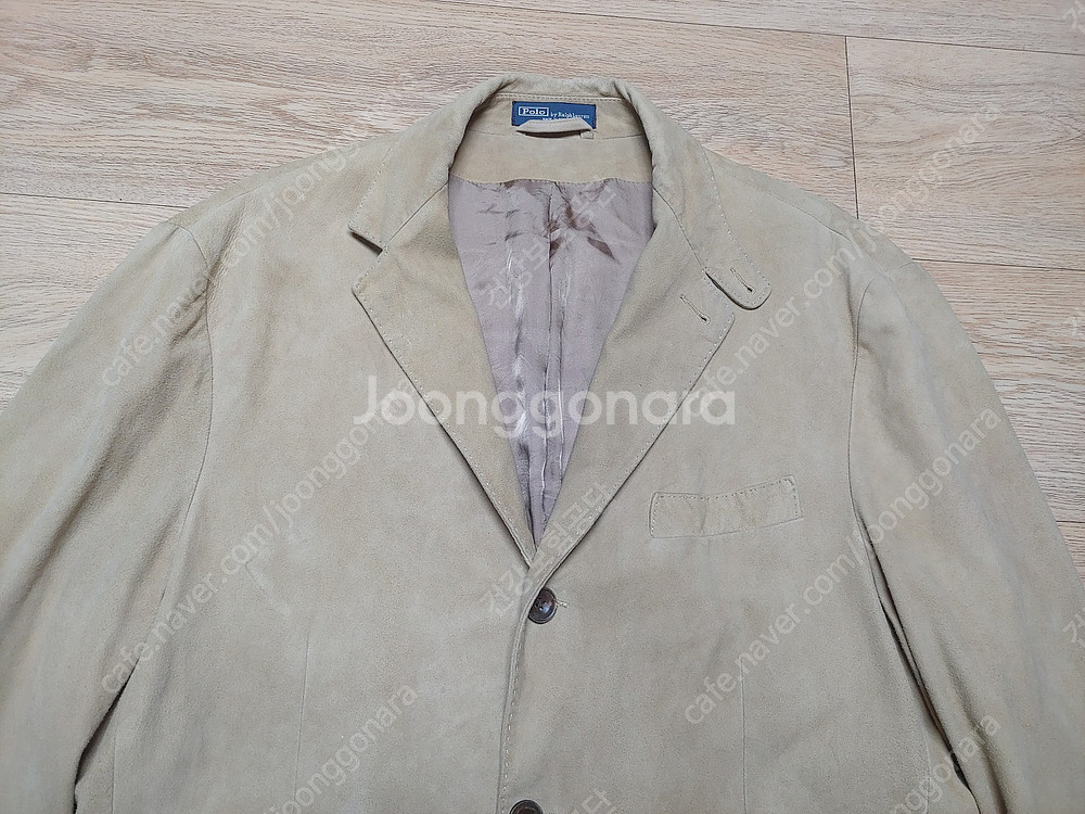 폴로 스웨이드 누벅 블레이저 자켓 베이지 판매합니다. / 구스다운, 히말,퀼팅,오일클로스,CK,클럽모나코--2