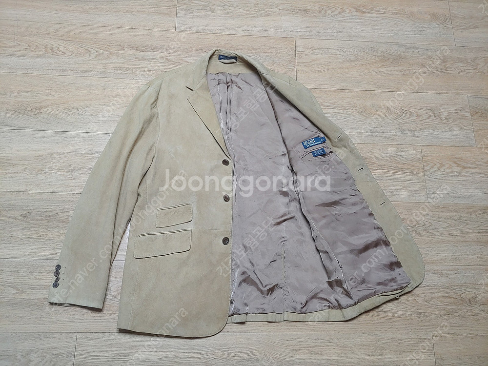 폴로 스웨이드 누벅 블레이저 자켓 베이지 판매합니다. / 구스다운, 히말,퀼팅,오일클로스,CK,클럽모나코--3